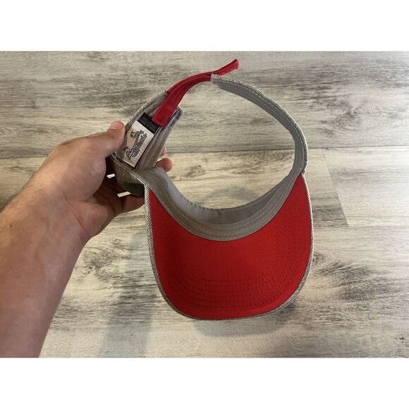 ST. LOUIS CARDINALS Adult Visor Cap Hat Sun Shield Adjustable Gray CARDS Game - Picture 5 of 6